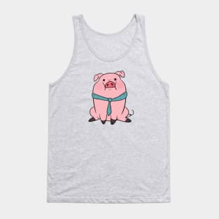 Waddles Pig Cartoon tie a tie Tank Top